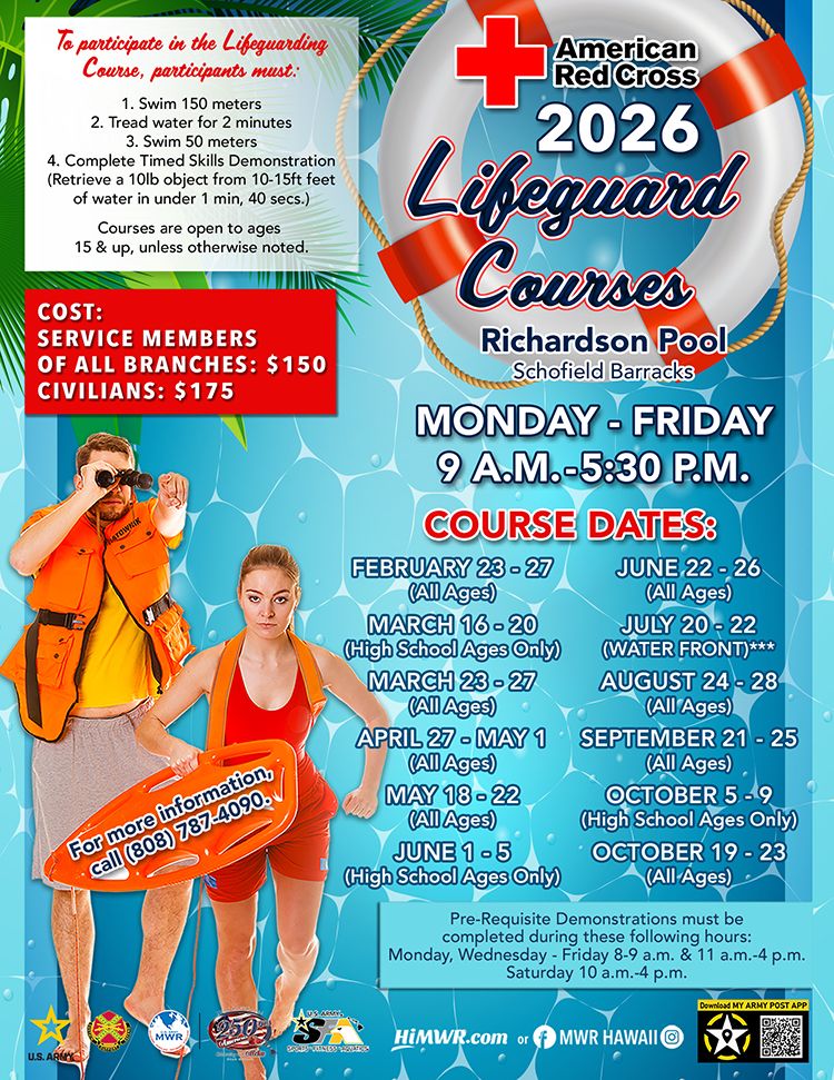 Lifeguarding course informational flyer