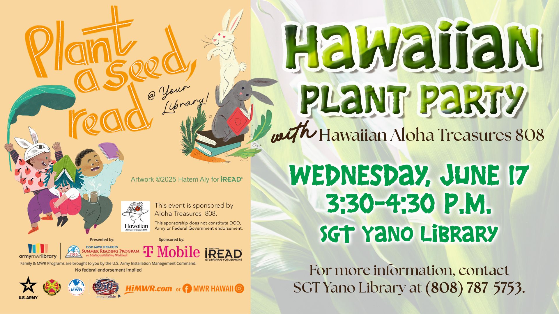 Hawaiian Plant Party at SGT Yano Library