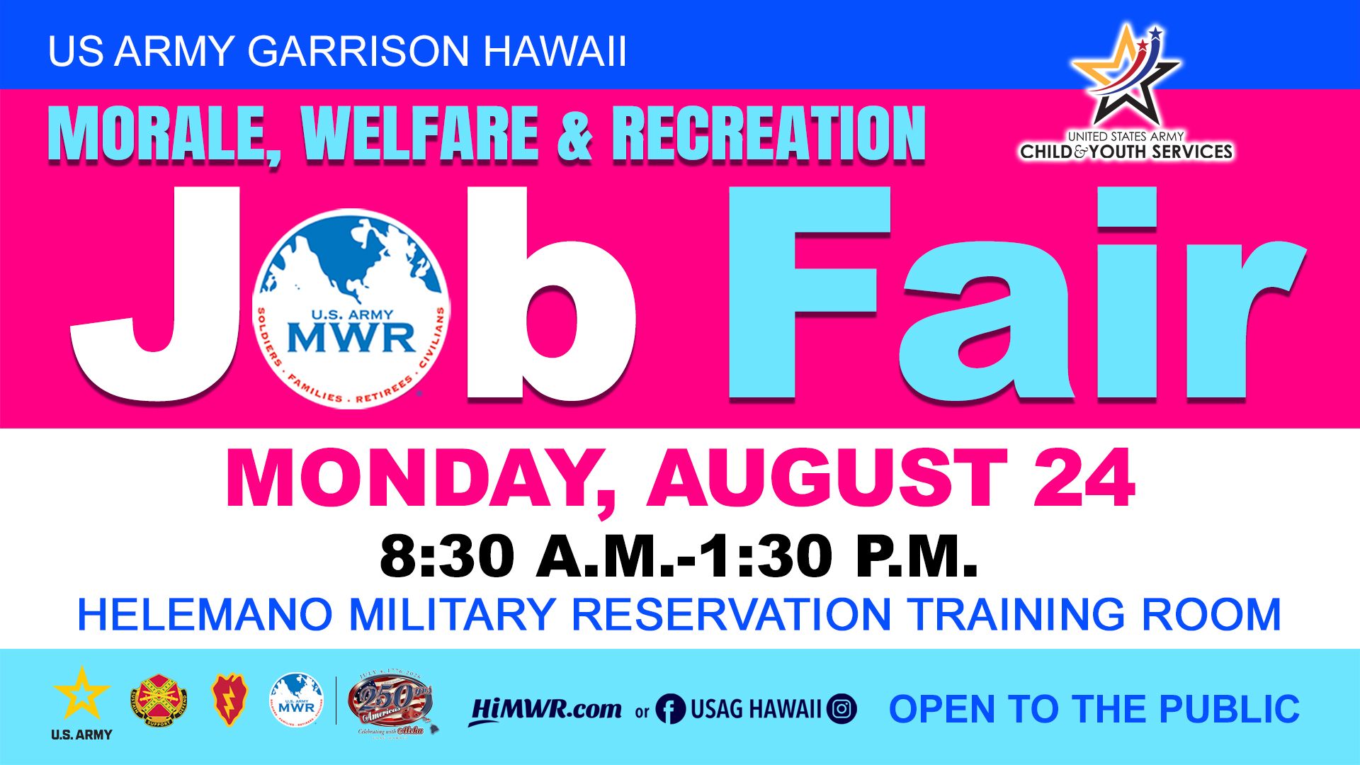 CYS MWR August 2026 Job Fair