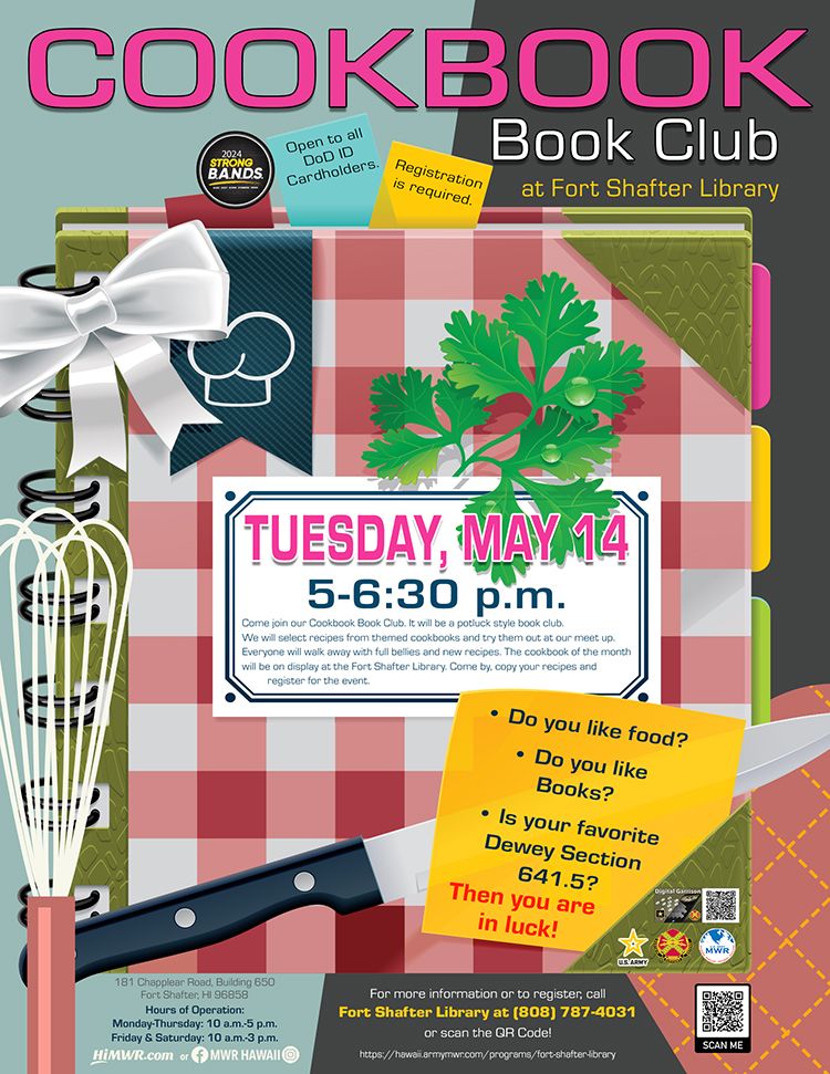 WEB_REV_04-2024_Fort Shafter Library Cookbook Book Club_Flyer.jpg
